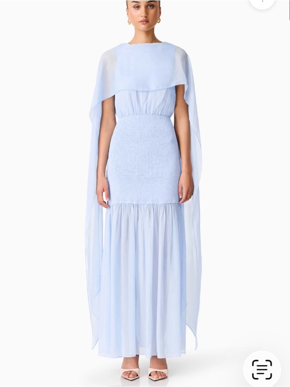Elliatt Eliane Cape Gown in Blue
